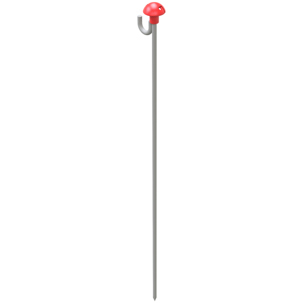 Bracket for plastic safety fence | with mushroom impact protection